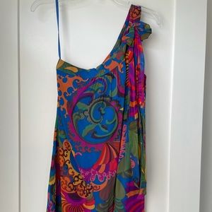 Colorful, summery 1-shoulder Banana Republic dress